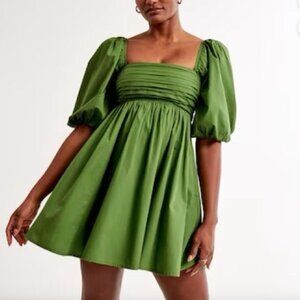 Emerson Poplin Puff Sleeve Mini Dress